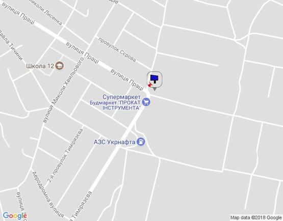 Схема рекламної площини за адресою ул.Тимирязева, поворот на ул.Труда, сторона А