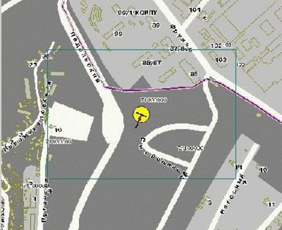 Схема рекламної площини за адресою Подольский спуск