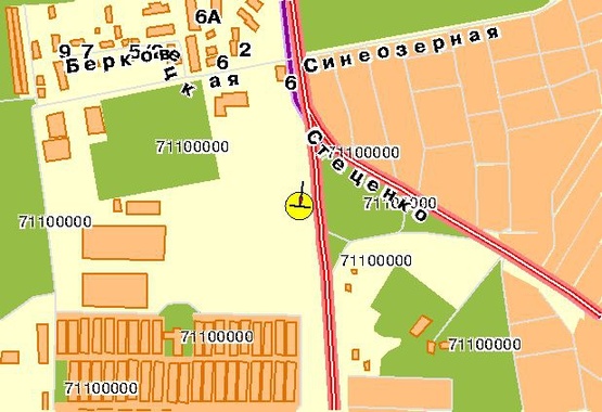 Схема рекламної площини за адресою Палладина Академика пр-т, возле ул.Стеценка, в сторону ст.м.Академгородок, пр-та Победы