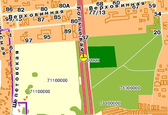 Схема рекламної площини за адресою Кольцевая дорога 28, от пр-та Победы, напротив АЗС