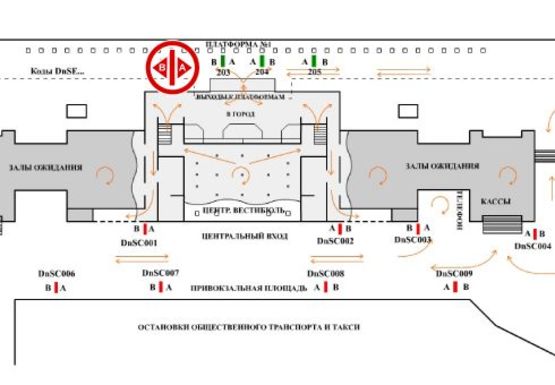 Схема рекламной плоскости по адресу Платформа №1