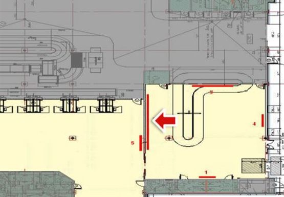 Схема рекламної площини за адресою Зал прилета и получения багажа, 1 этаж (Терминал D)