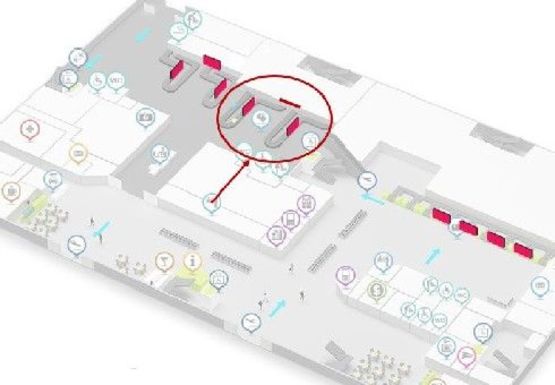 Схема рекламной плоскости по адресу Зал получения багажа, 1 этаж (Терминал А) Схема рекламной плоскости по адресу Зал получения багажа, 1 этаж (Терминал А)