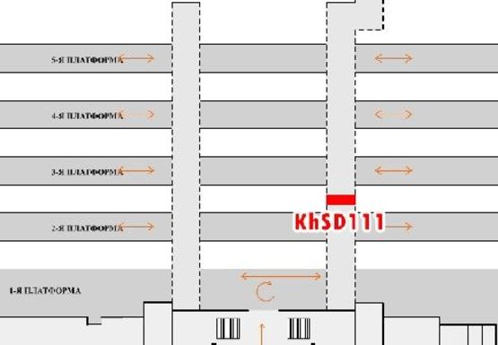Схема рекламної площини за адресою Вокзал, подземный переход №2