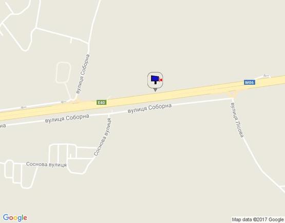 Схема рекламної площини за адресою с. Капітанівка,  траса М-06 Київ-Чоп (Житомир), км 23+950 право Схема рекламної площини за адресою с. Капітанівка,  траса М-06 Київ-Чоп (Житомир), км 23+950 право