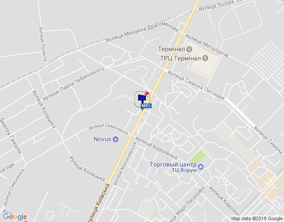 Схема рекламной плоскости по адресу м. Бровари, вул. Київська, 261