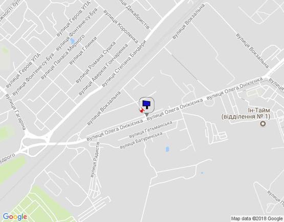 Схема рекламної площини за адресою м. Бровари, вул. Олега Онікієнка, 43