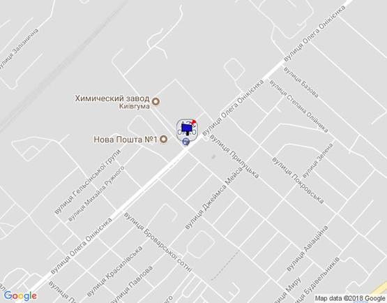 Схема рекламной плоскости по адресу м. Бровари, вул. Олега Онікієнка