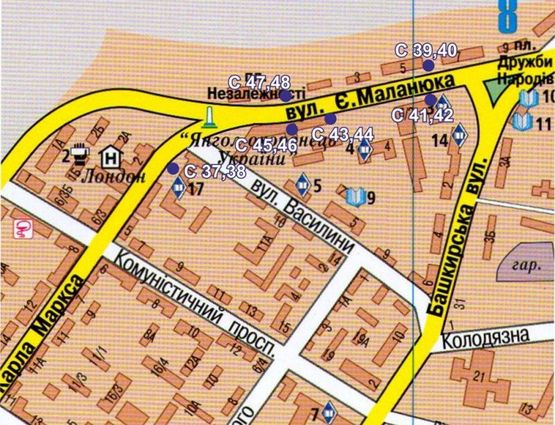 Схема рекламной плоскости по адресу ул. Маланюка Схема рекламной плоскости по адресу ул. Маланюка