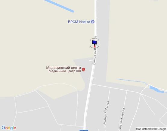 Схема рекламної площини за адресою ул.Декабристов, напротив 350, возле фарм.складоввул.Декабристів, навпроти 350, біля фарм.складів