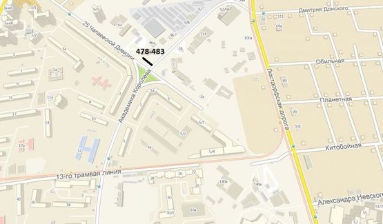 Схема рекламної площини за адресою ул. Королева - 25  Чапаевской Дивизии (призма левая) Схема рекламної площини за адресою ул. Королева - 25  Чапаевской Дивизии (призма левая)