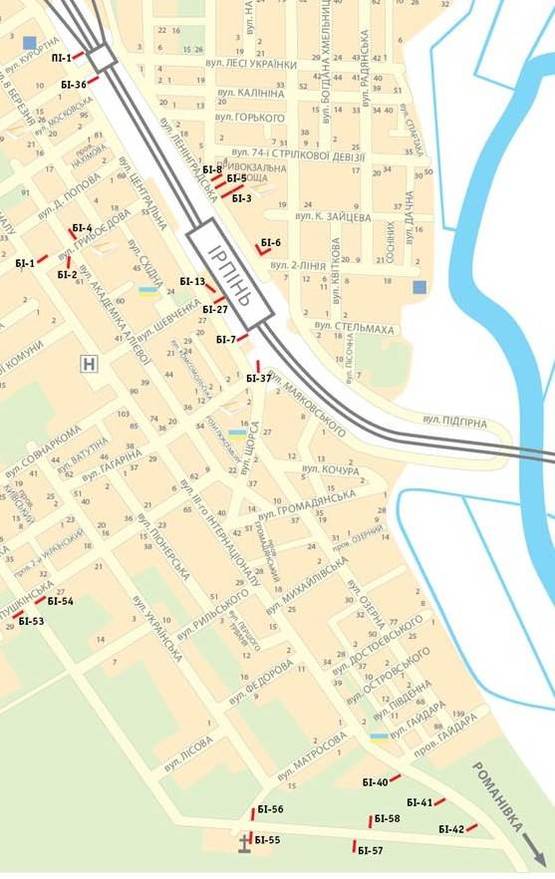 Схема рекламной плоскости по адресу На перекрестке ул. Университетская и ул. Пушкинская