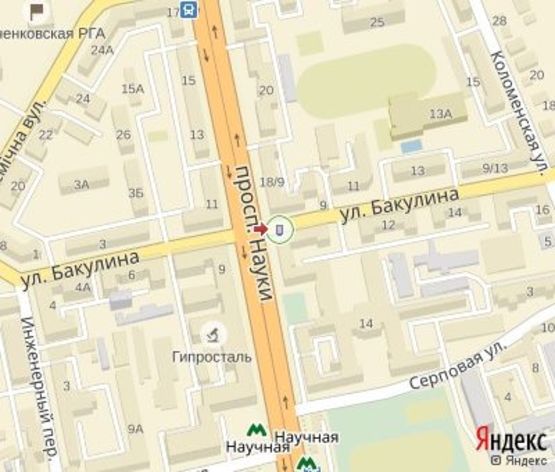 Схема рекламной плоскости по адресу Науки пр. - Бакулина ул.,10 ЦЕНТРАЛЬНАЯ ЗОНА Схема рекламной плоскости по адресу Науки пр. - Бакулина ул.,10 ЦЕНТРАЛЬНАЯ ЗОНА