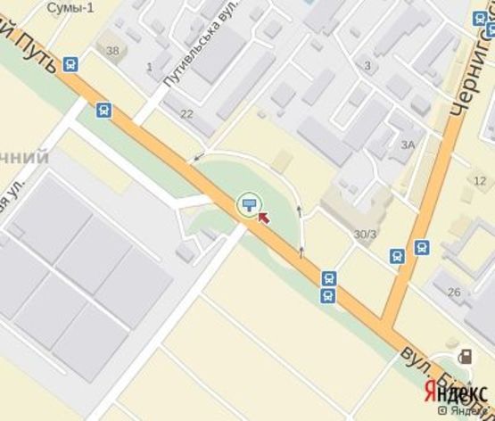 Схема рекламної площини за адресою Белопольское путь ул., 30/3 АЗС "ANP" (Авторынок)