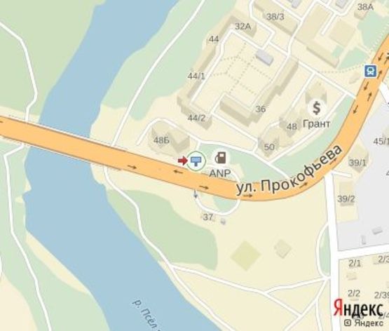 Схема рекламної площини за адресою Прокофьева ул.,напротив ресторан "Omlette" АЗС "ANP"(100 м.к АЗС "АМІС") Схема рекламної площини за адресою Прокофьева ул.,напротив ресторан "Omlette" АЗС "ANP"(100 м.к АЗС "АМІС")