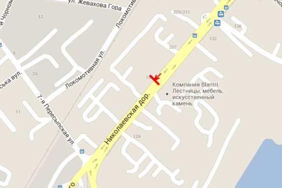 Схема рекламной плоскости по адресу Миколаївська дорога, 199