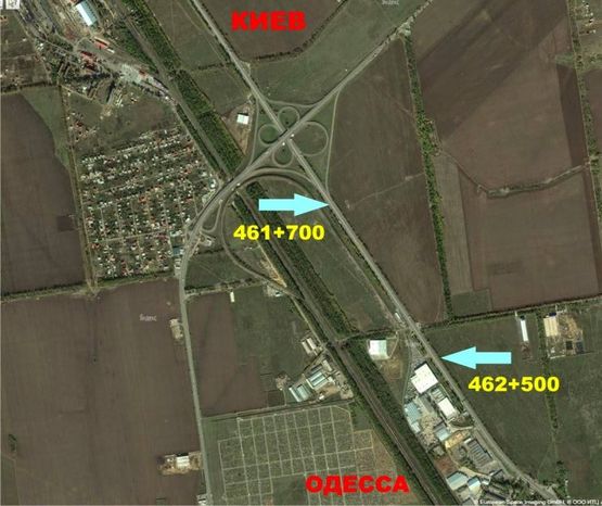 Схема рекламної площини за адресою Киевская трасса Новая Линия Схема рекламної площини за адресою Киевская трасса Новая Линия