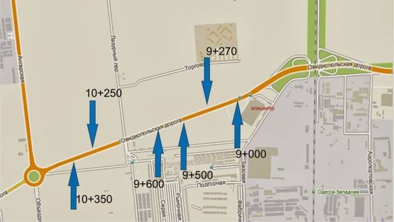 Схема рекламної площини за адресою 7 км- Эпицентр Схема рекламної площини за адресою 7 км- Эпицентр