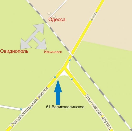 Схема рекламной плоскости по адресу с. Великодолинское поворот на Ильичевск