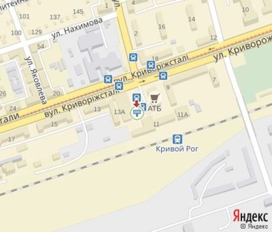 Схема рекламной плоскости по адресу Вокзальная ул., ст. Кривой Рог -"Красная", привокзальная пл., справа, рынок (нижний)