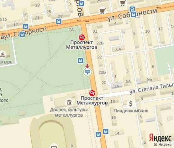 Схема рекламной плоскости по адресу Металлургов пр., парк