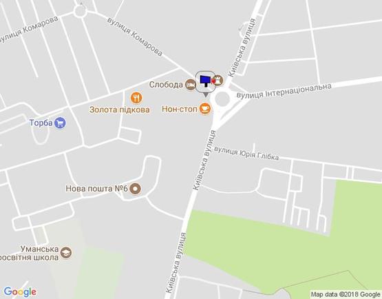 Схема рекламної площини за адресою м. Умань, площа Перемоги