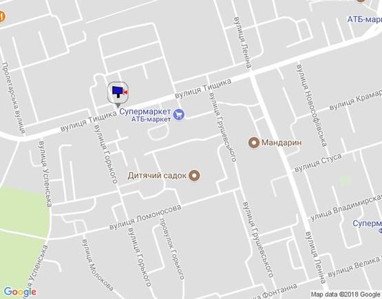 Схема рекламної площини за адресою м. Умань, вул. Тищика, 13