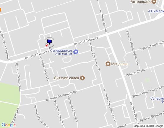 Схема рекламної площини за адресою м. Умань, вул. Тищика, 13