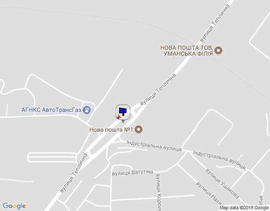 Схема рекламної площини за адресою м. Умань, вул. Теплична