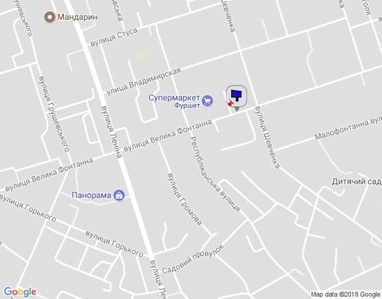 Схема рекламної площини за адресою м. Умань, вул. Велика Фонтанна, 37