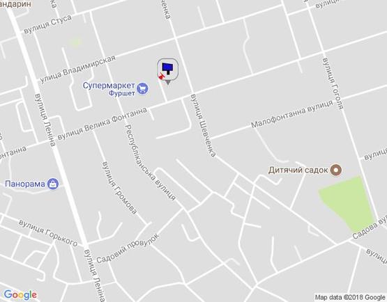 Схема рекламной плоскости по адресу м. Умань, вул. Велика Фонтанна, 37