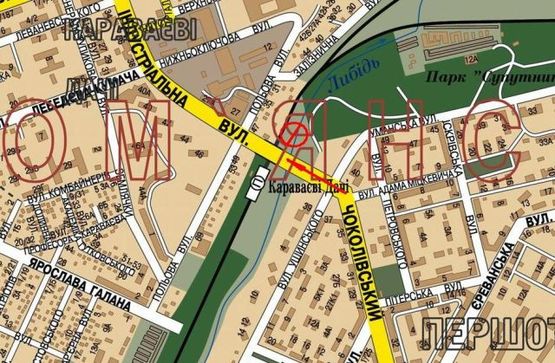 Схема рекламной плоскости по адресу ул. В. Гетьман 150м вул.Уманська Схема рекламной плоскости по адресу ул. В. Гетьман 150м вул.Уманська