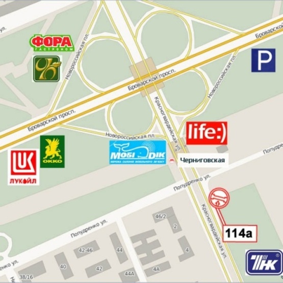 Схема рекламної площини за адресою Хоткевича Гната ул. (Красногвардейская ул.), 2, (заправка ТНК, Супермаркет «NOVUS», KFC, переезд с просп. Ю.Гагарина на ул. Красногвардейскую) Схема рекламної площини за адресою Хоткевича Гната ул. (Красногвардейская ул.), 2, (заправка ТНК, Супермаркет «NOVUS», KFC, переезд с просп. Ю.Гагарина на ул. Красногвардейскую)