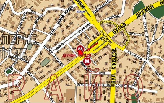 Схема рекламної площини за адресою бул. Дружбы Народов, 25 vip Схема рекламної площини за адресою бул. Дружбы Народов, 25 vip