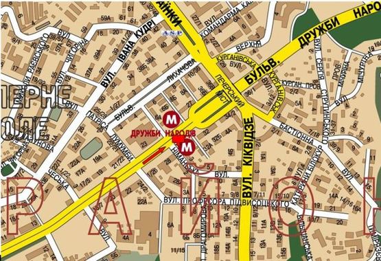 Схема рекламної площини за адресою бул. Дружбы Народов, 30 Схема рекламної площини за адресою бул. Дружбы Народов, 30
