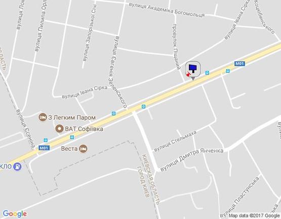 Схема рекламної площини за адресою м. Бровари, вул. Київська, 41