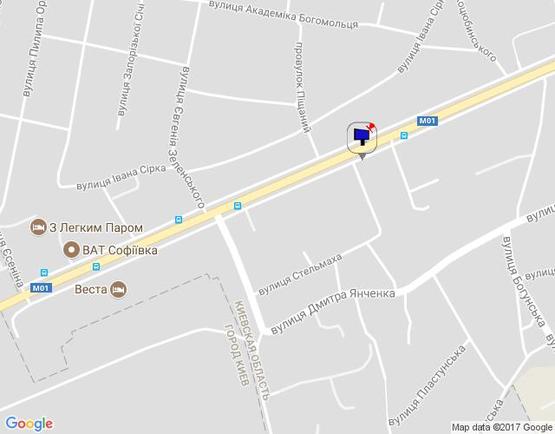 Схема рекламної площини за адресою м. Бровари, вул. Київська, 60