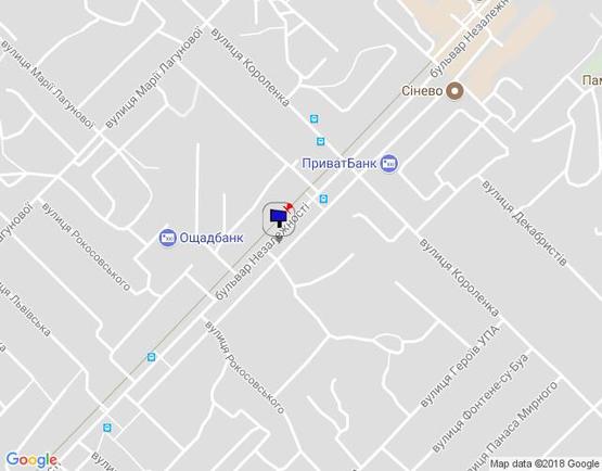 Схема рекламної площини за адресою м. Бровари, бульвар Незалежності, 10