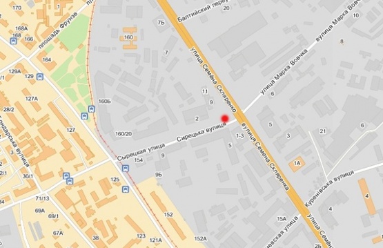 Схема рекламної площини за адресою Сырецкая ул. / С. Скляренко ул. (светофор) Схема рекламної площини за адресою Сырецкая ул. / С. Скляренко ул. (светофор)