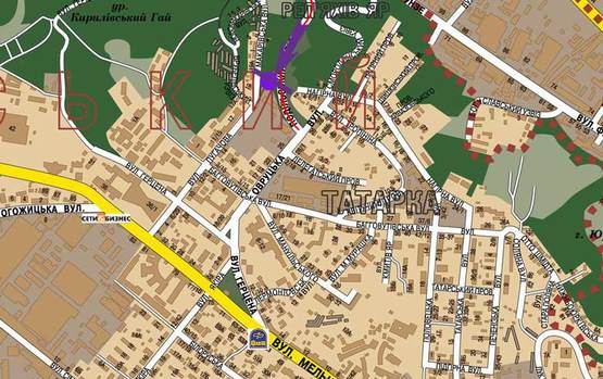 Схема рекламной плоскости по адресу Подольский спуск, 250 м до ул.Овруцкой, ТЦ Променада