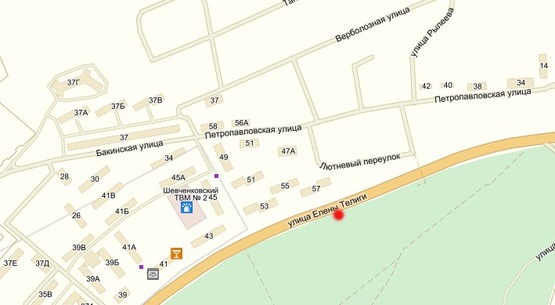 Схема рекламной плоскости по адресу Елены Телиги,57 напротив, напр. к Петровке Схема рекламной плоскости по адресу Елены Телиги,57 напротив, напр. к Петровке