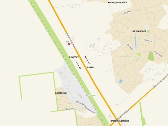 Схема рекламної площини за адресою Киев-Одесса.До Клеверного моста по направлению из Киева (456 + 800), 12,5 км до въезда Схема рекламної площини за адресою Киев-Одесса.До Клеверного моста по направлению из Киева (456 + 800), 12,5 км до въезда