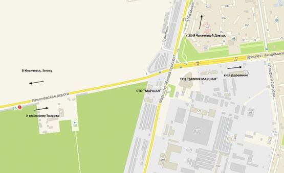 Схема рекламной плоскости по адресу Глушко Ак. пр-т, от М.Жукова пр-та (ж/массив Таирова) к Ильичевской дороге