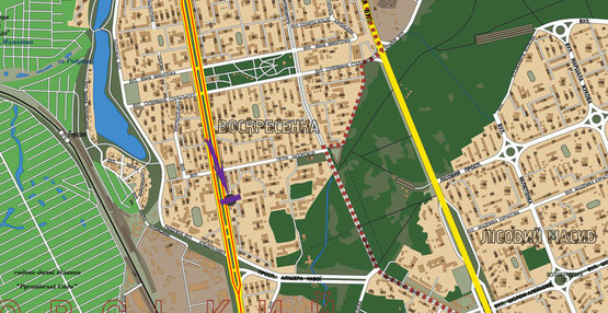 Схема рекламной плоскости по адресу бул. Перова,18, направление на Дарницу