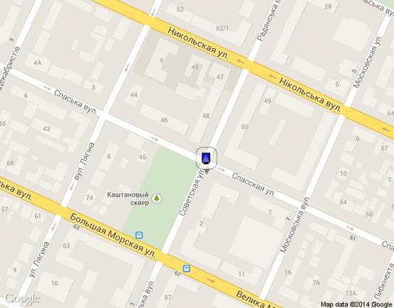 Схема рекламной плоскости по адресу вул. Радянська - вул. Спаська Схема рекламной плоскости по адресу вул. Радянська - вул. Спаська