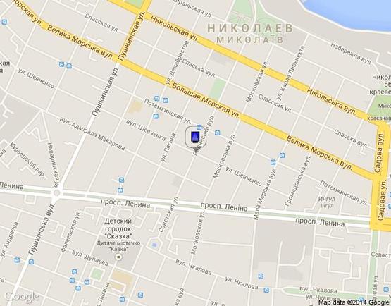 Схема рекламной плоскости по адресу вул. Радянська - вул. Шевченко