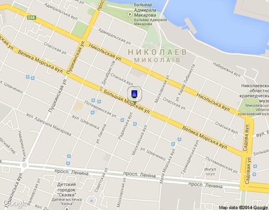 Схема рекламної площини за адресою вул. Радянська - вул. Велика  Морська Схема рекламної площини за адресою вул. Радянська - вул. Велика  Морська