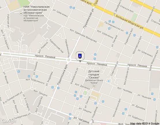 Схема рекламной плоскости по адресу пр. Леніна, 67 - вул. Фалєєвська