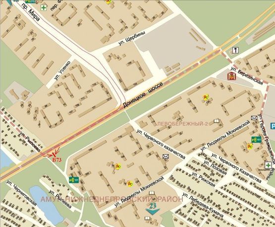 Схема рекламной плоскости по адресу Донецкое шоссе, 106 Схема рекламной плоскости по адресу Донецкое шоссе, 106