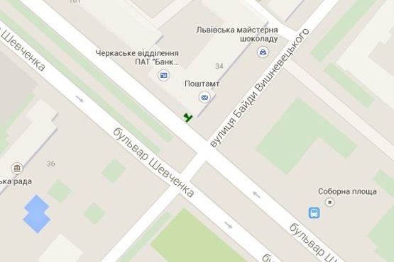 Схема рекламной плоскости по адресу Шевченка бульв. - Байди-Вишневецького вул., 34 Схема рекламной плоскости по адресу Шевченка бульв. - Байди-Вишневецького вул., 34